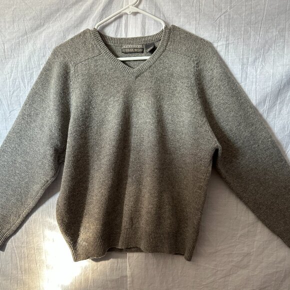 Structure urban wear 100% lambs wool gray sweater Men medium - Picture 1 of 4
